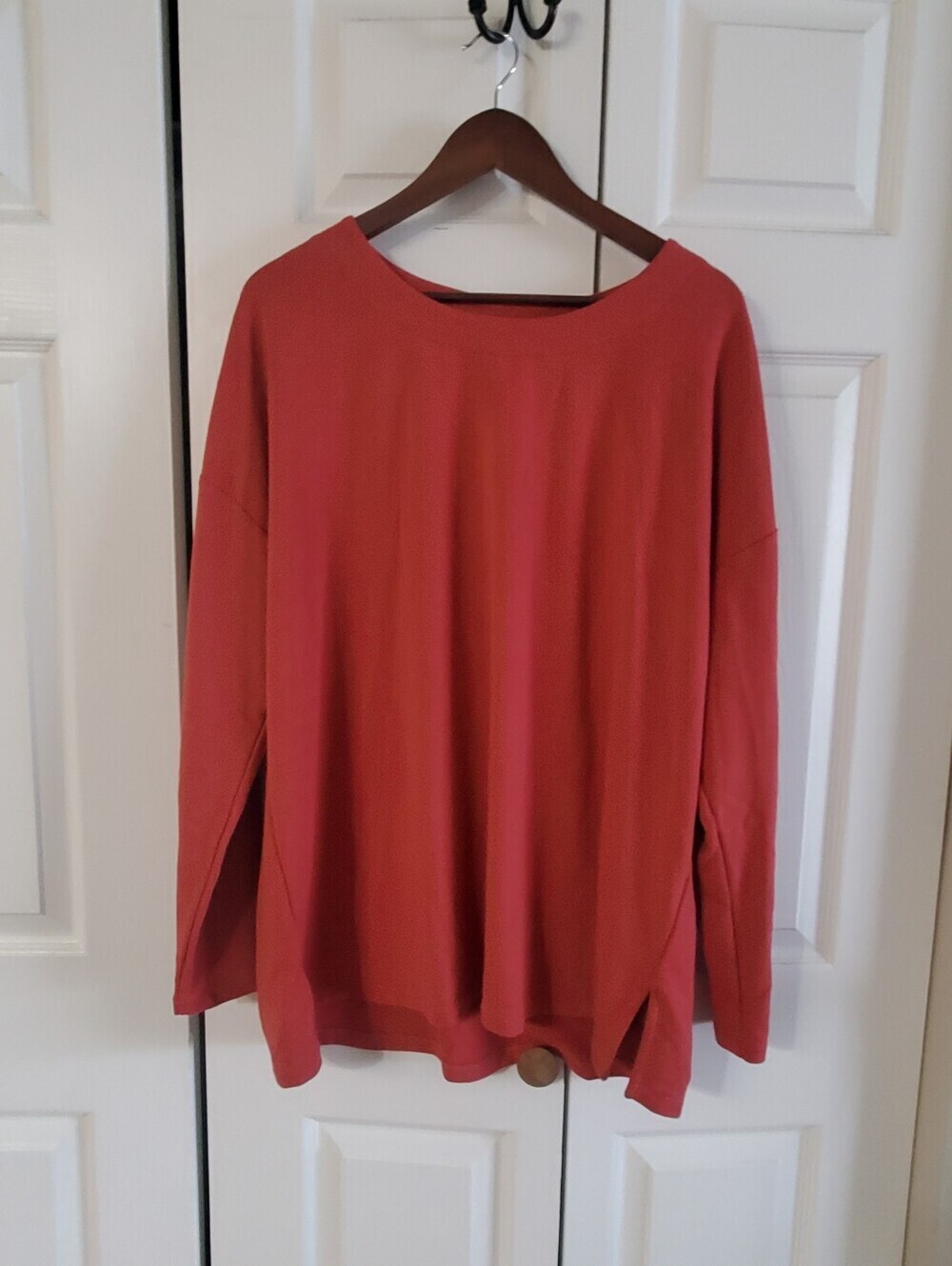 BANANA REPUBLIC SZ XXL. LONG SLEEVES. ORANGE CLAY. PULLOVER SHIRT.